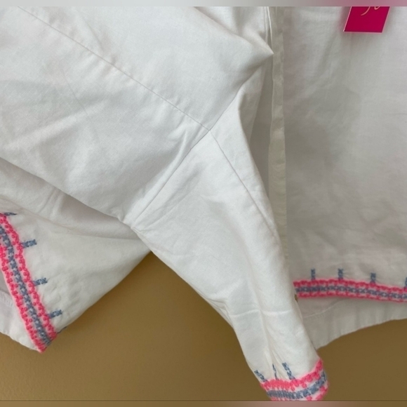 LILLY PULITZER KATIA FLOWER EMBROIDERED SHORT IN RESORT WHITE SIZE XS - Picture 6 of 14